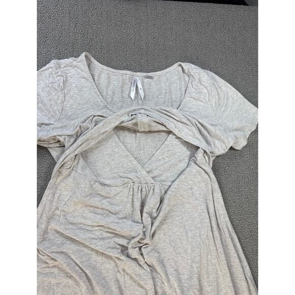 Seraphine Maternity & Nursing Dress Mini Casual Short Sleeve Comfy Gray Medium - Picture 4 of 8